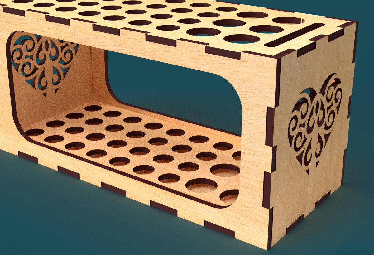 Intra απο ξύλο plywood 3mm-4mm πάχος – Μολυβοθήκη με ζυγαριά Organizer03 Δίασταση  20x20 cm INTRAFABR-81756942