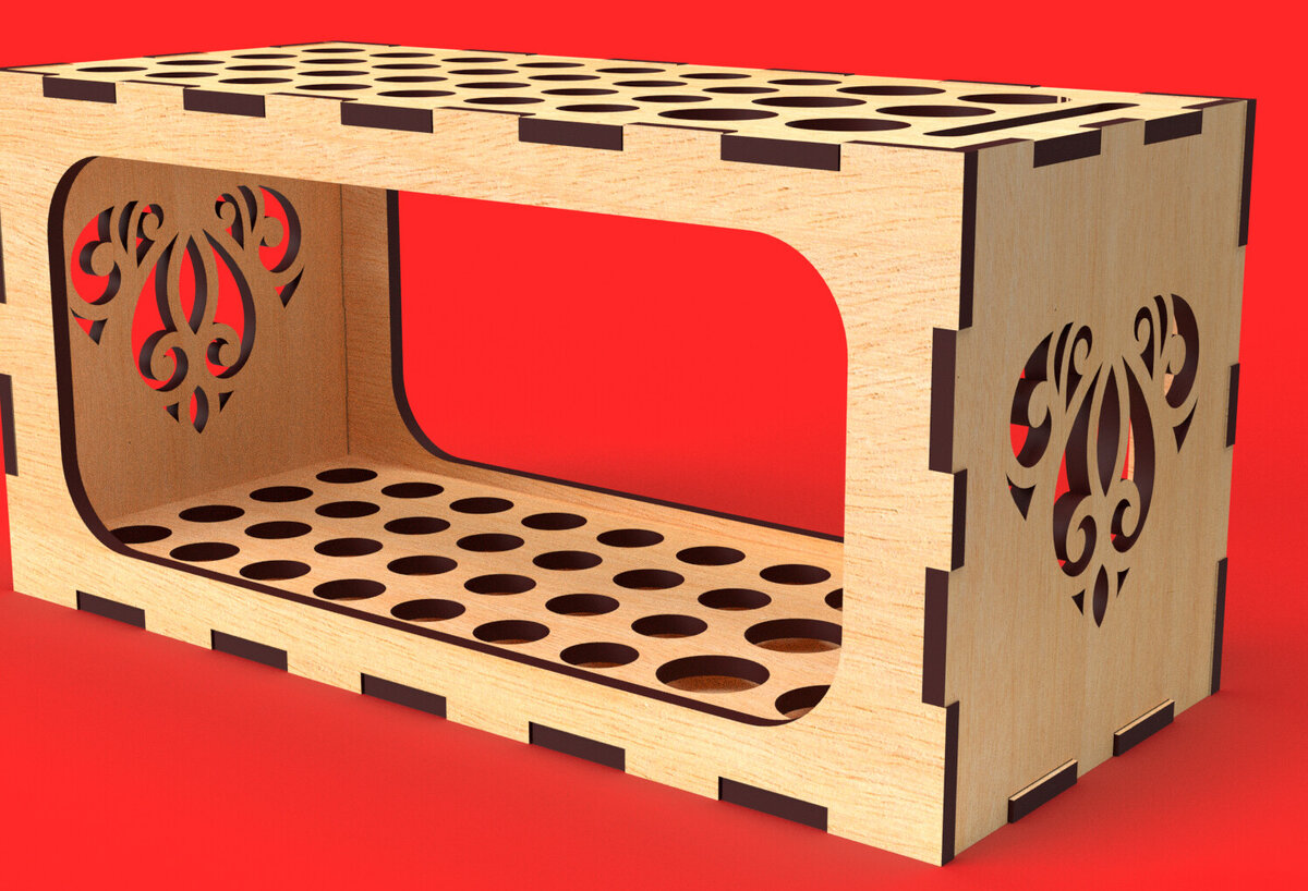 Intra απο ξύλο plywood 3mm-4mm πάχος – Μολυβοθήκη με Organizer ζυγαριάς04 Δίασταση  20x20 cm INTRAFABR-81756920