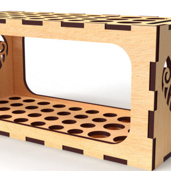 Intra απο ξύλο plywood 3mm-4mm πάχος – Μολυβοθήκη με ζυγαριά Organizer06 Δίασταση  20x20 cm INTRAFABR-81756889 - Image 3