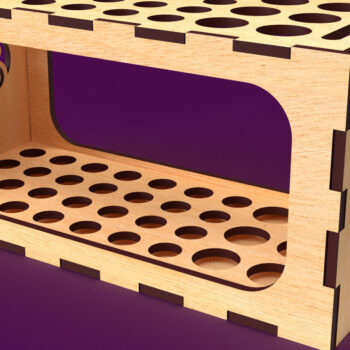 Intra απο ξύλο plywood 3mm-4mm πάχος – Μολυβοθήκη με ζυγαριά Organizer07 Δίασταση  20x20 cm INTRAFABR-81756872 - Image 1