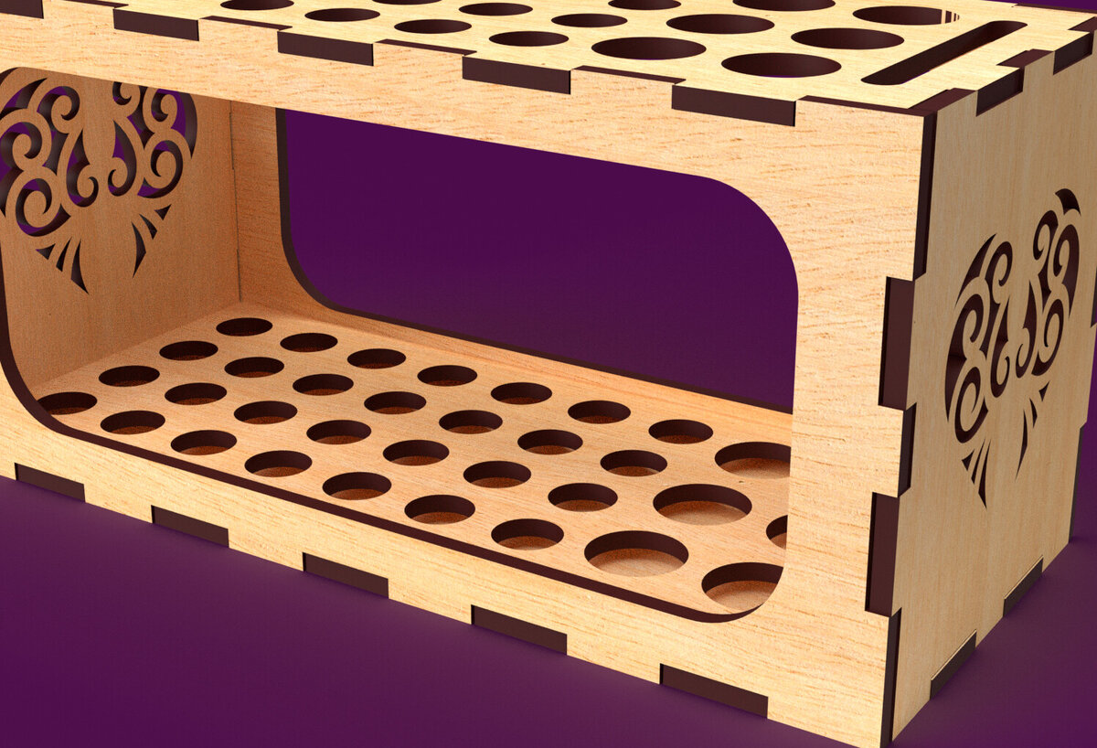 Intra απο ξύλο plywood 3mm-4mm πάχος – Μολυβοθήκη με ζυγαριά Organizer07 Δίασταση  20x20 cm INTRAFABR-81756872