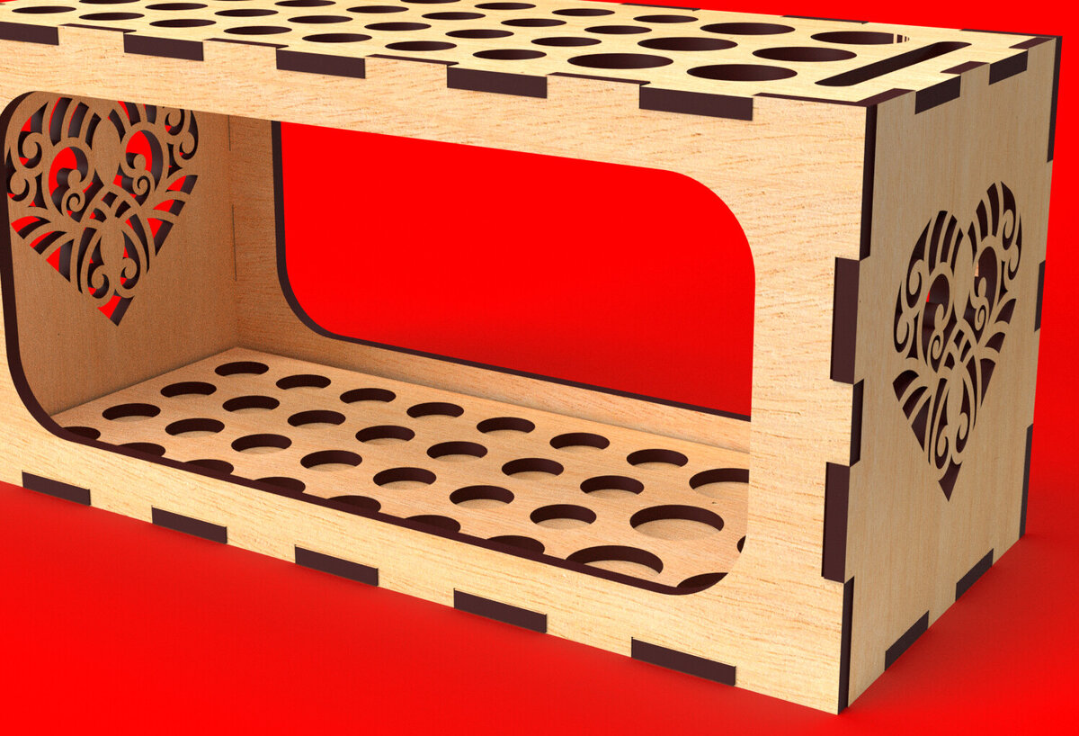 Intra απο ξύλο plywood 3mm-4mm πάχος – Μολυβοθήκη με ζυγαριά Organizer10 Δίασταση  20x20 cm INTRAFABR-81756827