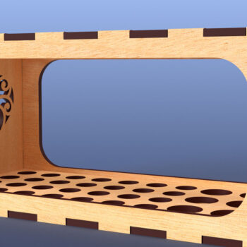 Intra απο ξύλο plywood 3mm-4mm πάχος – Μολυβοθήκη με ζυγαριά Organizer12 Δίασταση  20x20 cm INTRAFABR-81756797 - Image 1