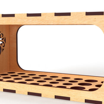 Intra απο ξύλο plywood 3mm-4mm πάχος – Μολυβοθήκη με ζυγαριά Organizer12 Δίασταση  20x20 cm INTRAFABR-81756797 - Image 3