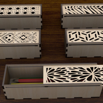 Intra απο ξύλο plywood 3mm-4mm πάχος – Μολυβοθήκες Σετ 5 τεμαχίων Δίασταση  20x20 cm INTRAFABR-117669528 - Image 1