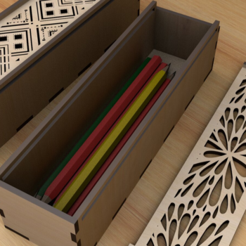 Intra απο ξύλο plywood 3mm-4mm πάχος – Μολυβοθήκες Σετ 5 τεμαχίων Δίασταση  20x20 cm INTRAFABR-117669528 - Image 4