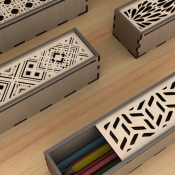 Intra απο ξύλο plywood 3mm-4mm πάχος – Μολυβοθήκες Σετ 5 τεμαχίων Δίασταση  20x20 cm INTRAFABR-117669528 - Image 6