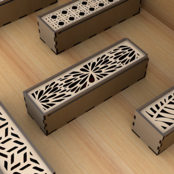 Intra απο ξύλο plywood 3mm-4mm πάχος – Μολυβοθήκες Σετ 5 τεμαχίων Δίασταση  20x20 cm INTRAFABR-117669528 - Image 7