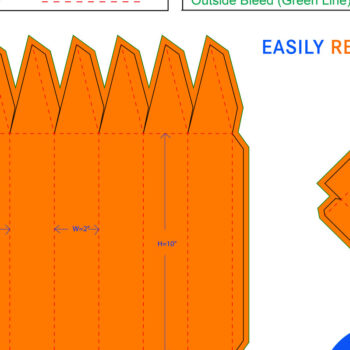 Intra απο ξύλο plywood 3mm-4mm πάχος – Pencil Type ή Bullet Type Box Dieline Δίασταση  20x20 cm INTRAFABR-27631276 - Image 4