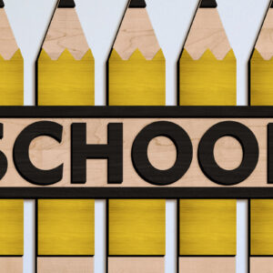 Intra απο ξύλο plywood 3mm-4mm πάχος – Σχολικό διακοσμητικό πρότυπο μολύβια Δίασταση  40x30 cm INTRAFABR-97203376