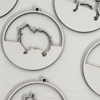 Intra απο ξύλο plywood 3mm-4mm πάχος – Μενταγιόν με σιλουέτες διαφόρων σκύλων Δίασταση  20x20 cm INTRAFABR-74543215 - Image 4