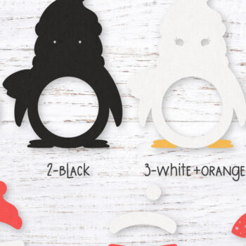 Intra απο ξύλο plywood 3mm-4mm πάχος – Πρότυπο Dome Candy Penguin Δίασταση  20x20 cm INTRAFABR-51889919 - Image 2