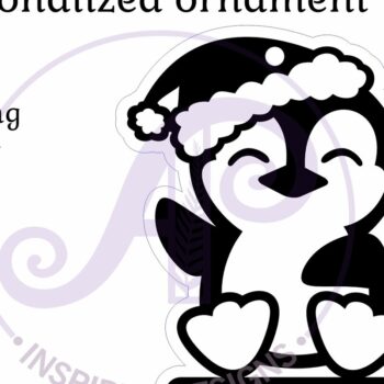 Intra απο ξύλο plywood 3mm-4mm πάχος – Χριστουγεννιάτικο στολίδι Penguin Δίασταση  20x20 cm INTRAFABR-101801465 - Image 2