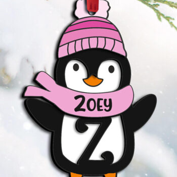 Intra απο ξύλο plywood 3mm-4mm πάχος – Penguin Letter Z Στολίδι Gift Home Δίασταση  20x20 cm INTRAFABR-109613469 - Image 1