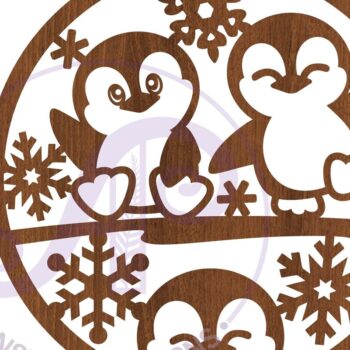 Intra απο ξύλο plywood 3mm-4mm πάχος – Επιγραφή τοίχου Penguins, Αρχείο. Διάνυσμα Δίασταση  40x30 cm INTRAFABR-79109773 - Image 3