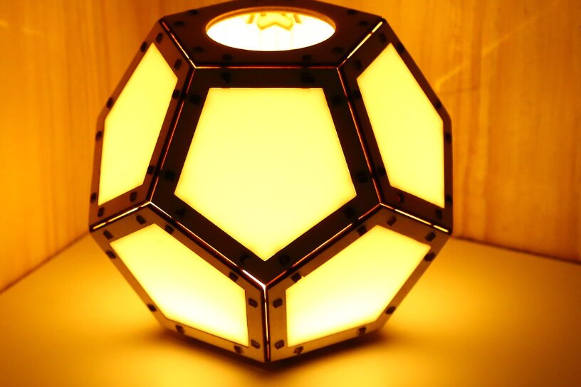 Intra απο ξύλο plywood 3mm-4mm πάχος – Κηροθήκη Pentagon Gem, Βάση Bayonet Δίασταση  20x20 cm INTRAFABR-108433681