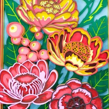 Intra απο ξύλο plywood 3mm-4mm πάχος – Αρχεία λέιζερ πολλαπλών επιπέδων Peony 3D Δίασταση  20x20 cm INTRAFABR-109001562 - Image 2