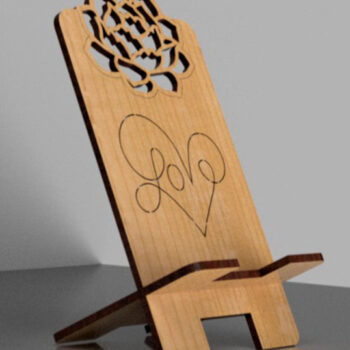 Intra απο ξύλο plywood 3mm-4mm πάχος – Στάση τηλεφώνου Peony and Heart Δίασταση 20x20 cm INTRAFABR-111490487 - Image 2