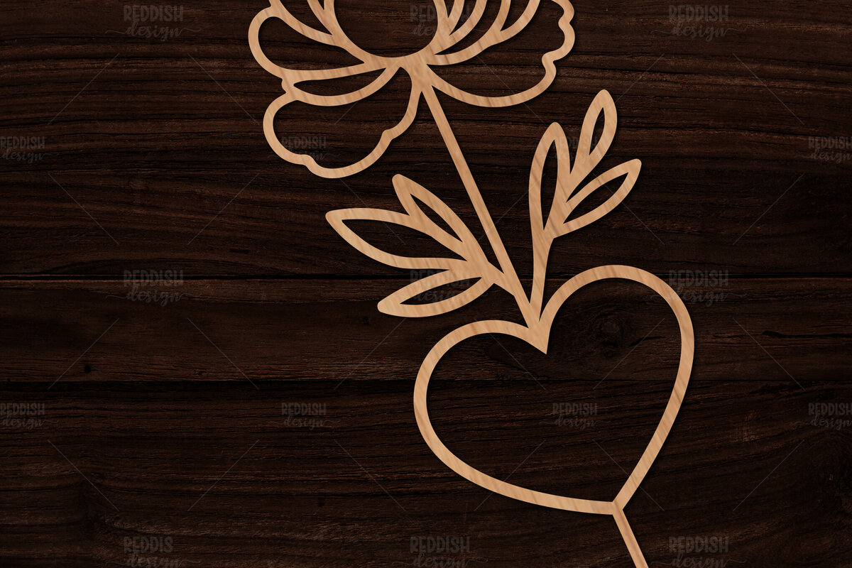 Intra απο ξύλο plywood 3mm-4mm πάχος – Λουλούδι Peony I Δώρο κοπής με λέιζερ Δίασταση  20x20 cm INTRAFABR-113930796