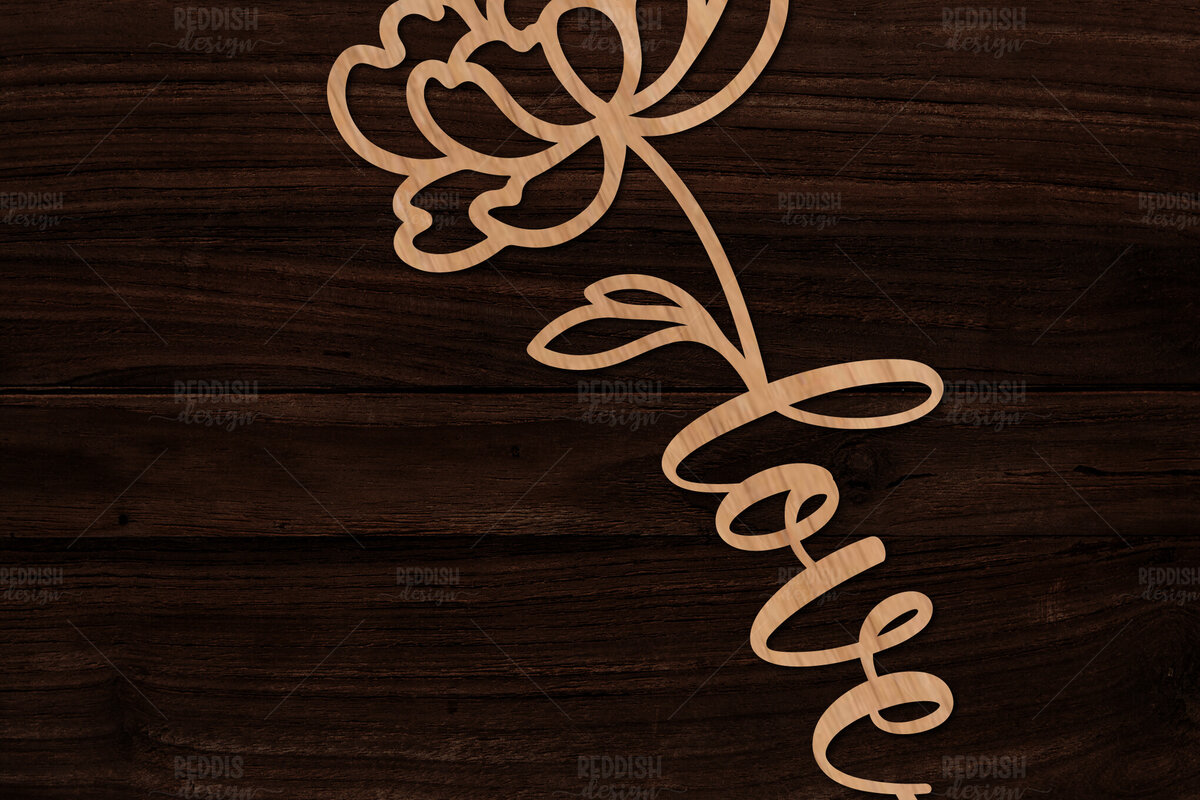 Intra απο ξύλο plywood 3mm-4mm πάχος – Λουλούδι Peony I Δώρο κοπής με λέιζερ Δίασταση  20x20 cm INTRAFABR-113930873