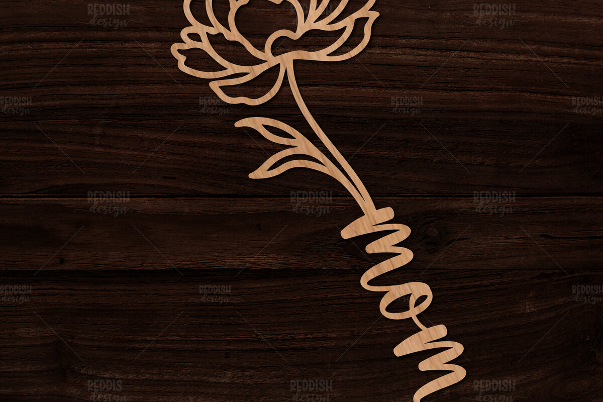 Intra απο ξύλο plywood 3mm-4mm πάχος – Λουλούδι Peony I Δώρο κοπής με λέιζερ Δίασταση  20x20 cm INTRAFABR-113930908