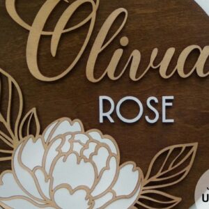 Intra απο ξύλο plywood 3mm-4mm πάχος – Αρχείο με πινακίδα ονόματος φυτωρίου Peony Flower Δίασταση  20x20 cm INTRAFABR-32720033