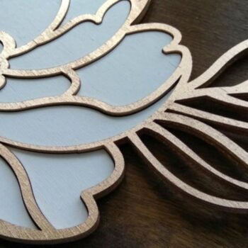 Intra απο ξύλο plywood 3mm-4mm πάχος – Αρχείο με πινακίδα ονόματος φυτωρίου Peony Flower Δίασταση  20x20 cm INTRAFABR-32720033 - Image 4