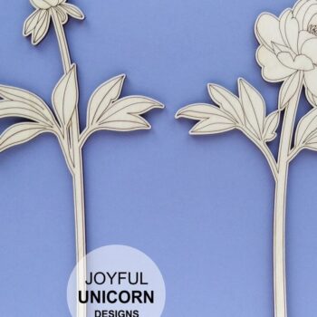 Intra απο ξύλο plywood 3mm-4mm πάχος – Αρχείο βαθμολογίας λέιζερ Peony Δίασταση  20x20 cm INTRAFABR-32441663 - Image 2