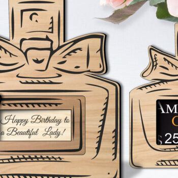 Intra απο ξύλο plywood 3mm-4mm πάχος – Perfume Woman Gift Card Holder Money Holder Δίασταση  20x20 cm INTRAFABR-105935511 - Image 1