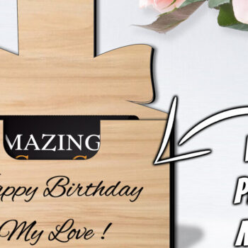 Intra απο ξύλο plywood 3mm-4mm πάχος – Perfume Woman Gift Card Holder Money Holder Δίασταση  20x20 cm INTRAFABR-105935511 - Image 3