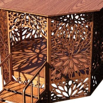Intra απο ξύλο plywood 3mm-4mm πάχος – Πέργκολα Pet House Δίασταση  20x20 cm INTRAFABR-36507557 - Image 1