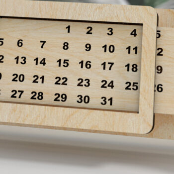 Intra απο ξύλο plywood 3mm-4mm πάχος – Διαρκές Ημερολόγιο Δίασταση  20x20 cm INTRAFABR-28990032 - Image 4