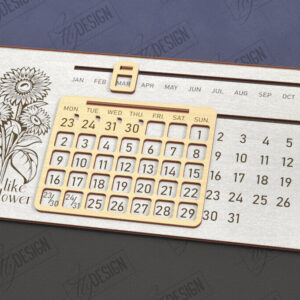 Intra απο ξύλο plywood 3mm-4mm πάχος – Διαρκές Ημερολόγιο | Επιτραπέζιο Ημερολόγιο Δίασταση  20x20 cm INTRAFABR-112897950