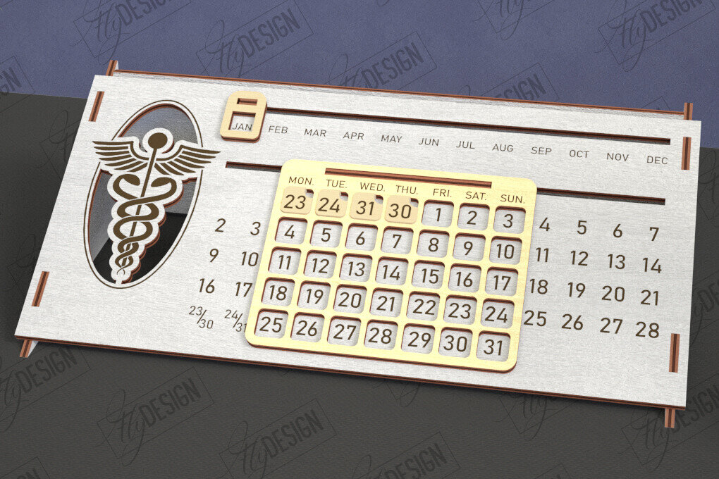 Intra απο ξύλο plywood 3mm-4mm πάχος – Διαρκές Ημερολόγιο | Επιτραπέζιο Ημερολόγιο Δίασταση  20x20 cm INTRAFABR-112897955