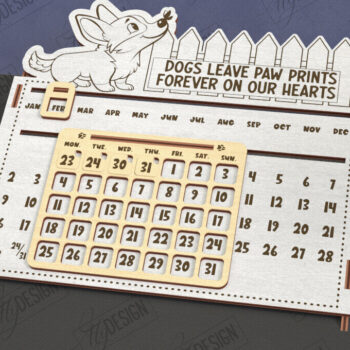 Intra απο ξύλο plywood 3mm-4mm πάχος – Διαρκές Ημερολόγιο | Επιτραπέζιο Ημερολόγιο Δίασταση  20x20 cm INTRAFABR-112897961 - Image 1