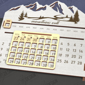 Intra απο ξύλο plywood 3mm-4mm πάχος – Διαρκές Ημερολόγιο | Επιτραπέζιο Ημερολόγιο Δίασταση  20x20 cm INTRAFABR-112897974