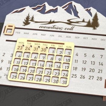 Intra απο ξύλο plywood 3mm-4mm πάχος – Διαρκές Ημερολόγιο | Επιτραπέζιο Ημερολόγιο Δίασταση  20x20 cm INTRAFABR-112897974 - Image 1