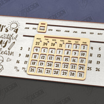 Intra απο ξύλο plywood 3mm-4mm πάχος – Διαρκές Ημερολόγιο | Επιτραπέζιο Ημερολόγιο Δίασταση  20x20 cm INTRAFABR-112897988 - Image 1