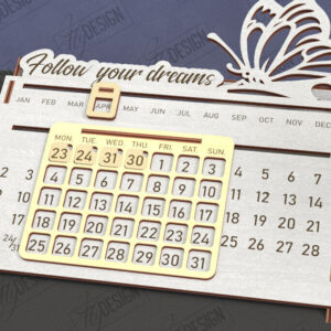 Intra απο ξύλο plywood 3mm-4mm πάχος – Διαρκές Ημερολόγιο | Επιτραπέζιο Ημερολόγιο Δίασταση  20x20 cm INTRAFABR-112897993