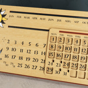 Intra απο ξύλο plywood 3mm-4mm πάχος – Διαρκές Ημερολόγιο | Επιτραπέζιο Ημερολόγιο Δίασταση  20x20 cm INTRAFABR-112679861