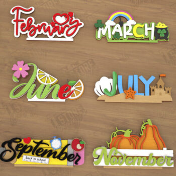 Intra απο ξύλο plywood 3mm-4mm πάχος – Πακέτο κοπής λέιζερ Perpetual Calendar Δίασταση 20x20 cm INTRAFABR-114430131 - Image 2