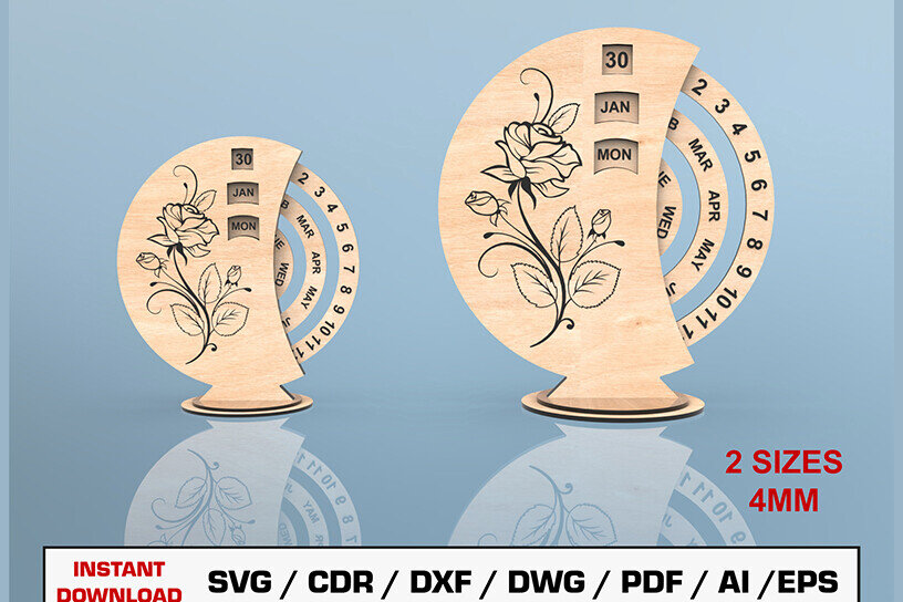 Intra απο ξύλο plywood 3mm-4mm πάχος – Perpetual Calendar File 4mm Δίασταση  20x20 cm INTRAFABR-115266169