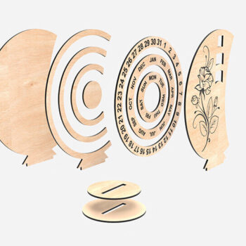 Intra απο ξύλο plywood 3mm-4mm πάχος – Perpetual Calendar File 4mm Δίασταση  20x20 cm INTRAFABR-115266169 - Image 7