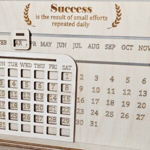 Intra απο ξύλο plywood 3mm-4mm πάχος – Perpetual Calendar, Wooden Δίασταση  20x20 cm INTRAFABR-117928582