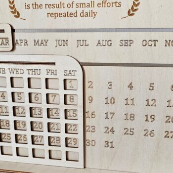 Intra απο ξύλο plywood 3mm-4mm πάχος – Perpetual Calendar, Wooden Δίασταση  20x20 cm INTRAFABR-117928582 - Image 3