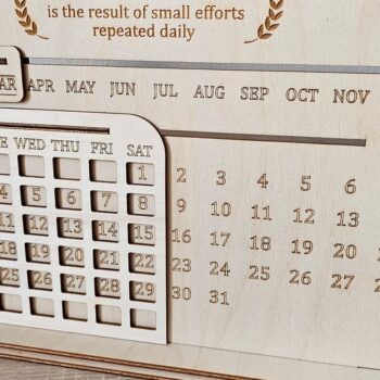 Intra απο ξύλο plywood 3mm-4mm πάχος – Perpetual Calendar, Wooden Δίασταση  20x20 cm INTRAFABR-117928582 - Image 6