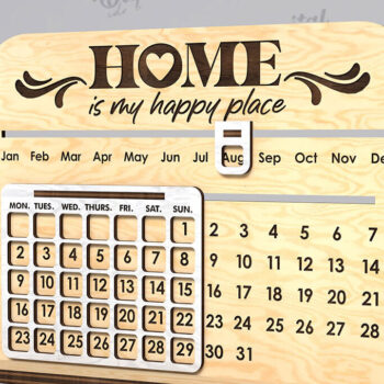 Intra απο ξύλο plywood 3mm-4mm πάχος – Πακέτο κοπής με λέιζερ Perpetual Calendars Δίασταση 20x20 cm INTRAFABR-108959797 - Image 9
