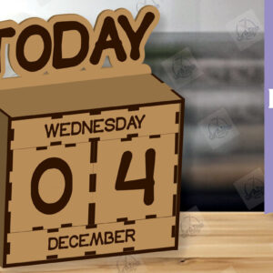 Intra απο ξύλο plywood 3mm-4mm πάχος – Perpetual Wooden Calendar Δίασταση  20x20 cm INTRAFABR-113595850
