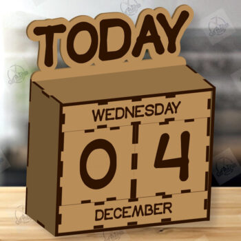 Intra απο ξύλο plywood 3mm-4mm πάχος – Perpetual Wooden Calendar Δίασταση  20x20 cm INTRAFABR-113595850 - Image 2