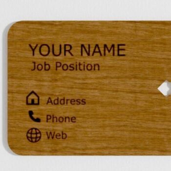 Intra απο ξύλο plywood 3mm-4mm πάχος – Προσωπική επαγγελματική κάρτα Ξύλινη Δίασταση 20x20 cm INTRAFABR-103593770 - Image 1